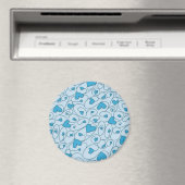 Blaue Herzklopfen Magnet (In Situ (Geschirrspüler))