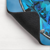 Blaue Herzperle Mousepad (Ecke)