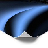 Blaue Herzspirale Poster (Ecke)