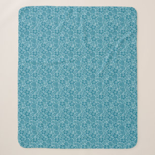 Blaue Hibiskus-Aloha-Druck Hawaiianische Blumen Sherpadecke