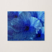 Blaue Hibiskus-Blume Puzzle (Horizontal)