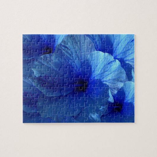 Blaue Hibiskus-Blume Puzzle (Horizontal)