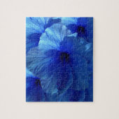 Blaue Hibiskus-Blume Puzzle (Vertikal)