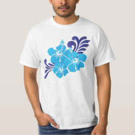 Blaue Hibiskus-Blumen Hawaiis T-Shirt