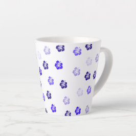 Blaue Hibiskus-Blumen-Latte-Mug Milchtasse