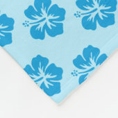 Blaue Hibiskus-Fleece-Decke Fleecedecke (Ecke)