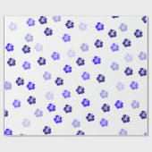 Blaue Hibiskus-Geschenkpapier Geschenkpapier (Flach)