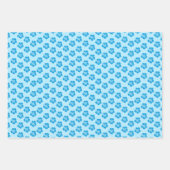Blaue Hibiskus-Geschenkpapier-Set Geschenkpapier Set (Vorderseite 3)