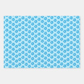 Blaue Hibiskus-Geschenkpapier-Set Geschenkpapier Set (Vorderseite)
