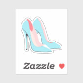 Blaue High Heels Aufkleber (Blatt)