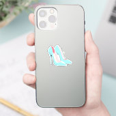 Blaue High Heels Aufkleber (Telefon)