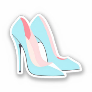 Blaue High Heels Aufkleber