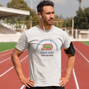Blaue High School Leichtathletik-Mannschaft person T-Shirt