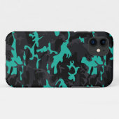 Blaue Highlights Camo Case-Mate iPhone Hülle (Rückseite (Horizontal))