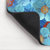 Blaue Himalajamohnblumen-Blume Mousepad (Ecke)