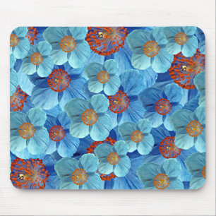 Blaue Himalajamohnblumen-Blume Mousepad