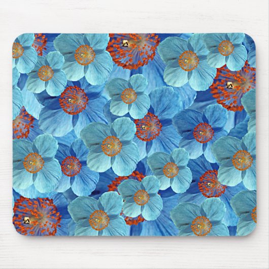 Blaue Himalajamohnblumen-Blume Mousepad (Vorne)