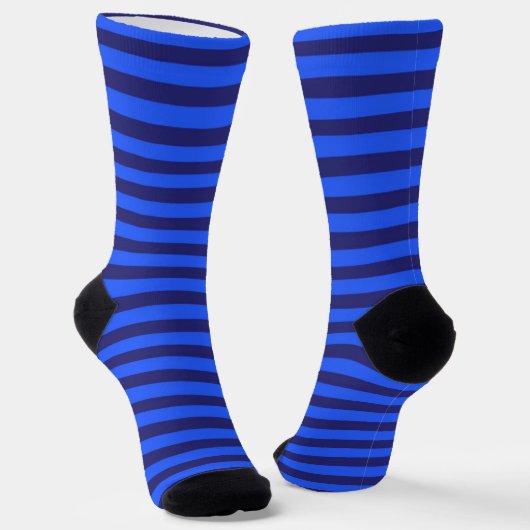 Blaue Himbeere - Blau auf blauen Streifen Socken (Gewinkelt)