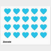 Blaue Himbeere (feste Farbe) Herz-Aufkleber (Blatt)