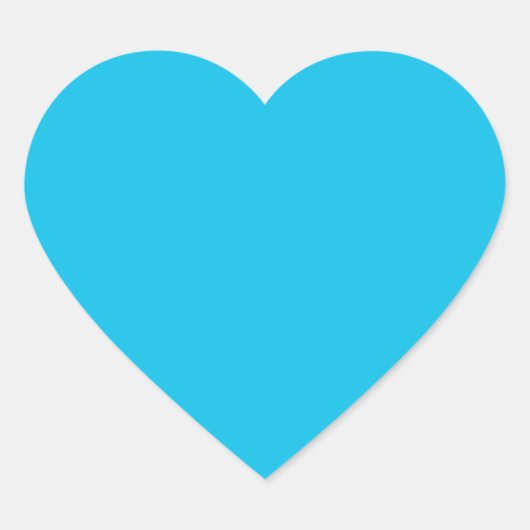 Blaue Himbeere (feste Farbe) Herz-Aufkleber (Vorderseite)