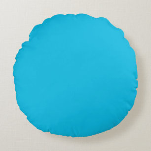 Blaue Himbeere (feste Farbe) Rundes Kissen