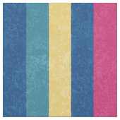 Blaue Himbeere Orangengelbe Streifen Muster Stoff (Nahaufnahme)