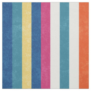 Blaue Himbeere Orangengelbe Streifen Muster Stoff
