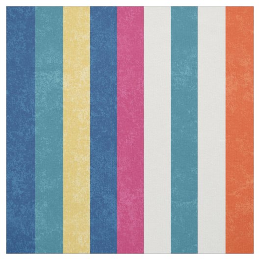 Blaue Himbeere Orangengelbe Streifen Muster Stoff (Muster)