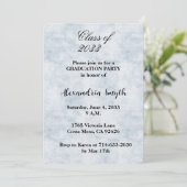 Blaue Himmel Abschluss Einladung (Stehend Vorderseite)