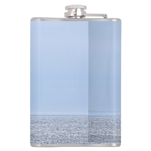 Blaue Himmel auf dem Wasserboot Flachmann (Rückseite)