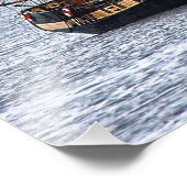 Blaue Himmel auf dem Wasserboot Fotodruck (Ecke)