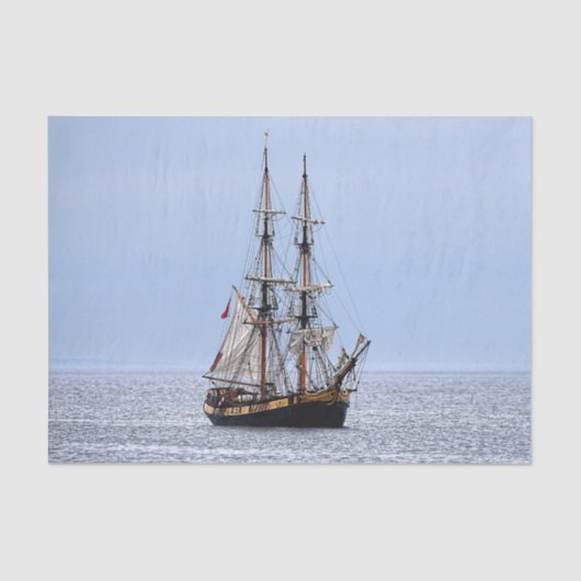 Blaue Himmel auf dem Wasserboot Seidenpapier (Vorderseite)