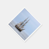 Blaue Himmel auf dem Wasserboot Serviette (Ecke)