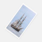 Blaue Himmel auf dem Wasserboot Serviette (Ecke)
