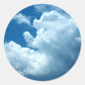 'Blaue Himmel' dunkle blaue Aufkleber (Vorderseite)