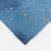 Blaue Himmel Galaxie   Fleecedecke (Ecke)
