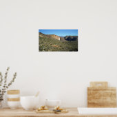 Blaue Himmel, Gebirge und Wasser Poster (Küche)