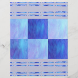 Blaue Himmel-Kacheln Scrapbook-Papier 2-seitig Sei