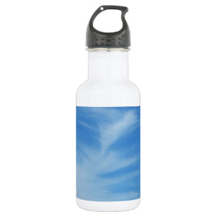 Blaue Himmel mit weißen Wolken Abstrakte Naturfoto Edelstahlflasche