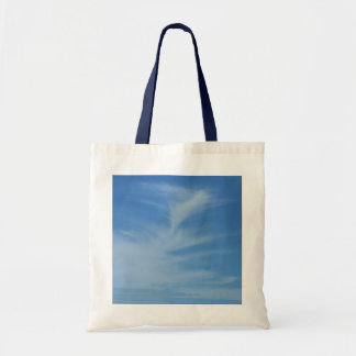 Blaue Himmel mit weißen Wolken Abstrakte Naturfoto Tragetasche