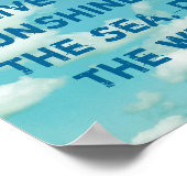 Blaue Himmel Natur Foto Poster mit Emerson Zitat (Ecke)