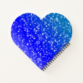 Blaue Himmel Sterne Notizblock (Rückseite)