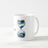 Blaue Himmel Sternenstaub Stundenglas Kaffeetasse (VorderseiteRechts)