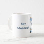 Blaue Himmel Sternenstaub Stundenglas Kaffeetasse (Vorderseite Links)