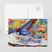 Blaue Himmel Tee Postkarte (Vorne/Hinten)