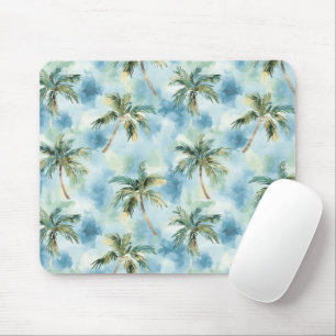 Blaue Himmel Tropische Insel Palmen Mousepad