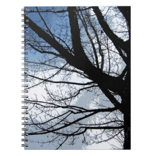 Blaue Himmel-und Erlen-Baum-Kunst Notizblock