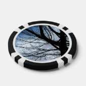 Blaue Himmel-und Erlen-Baum-Kunst-Poker-Chips Pokerchips (Einzeln)