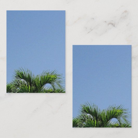 Blaue Himmel und Palmen - Vorlage für benutzerdefi (Vorne/Hinten)
