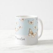 Blaue Himmel und Schmetterlinge  Kaffeetasse (VorderseiteRechts)